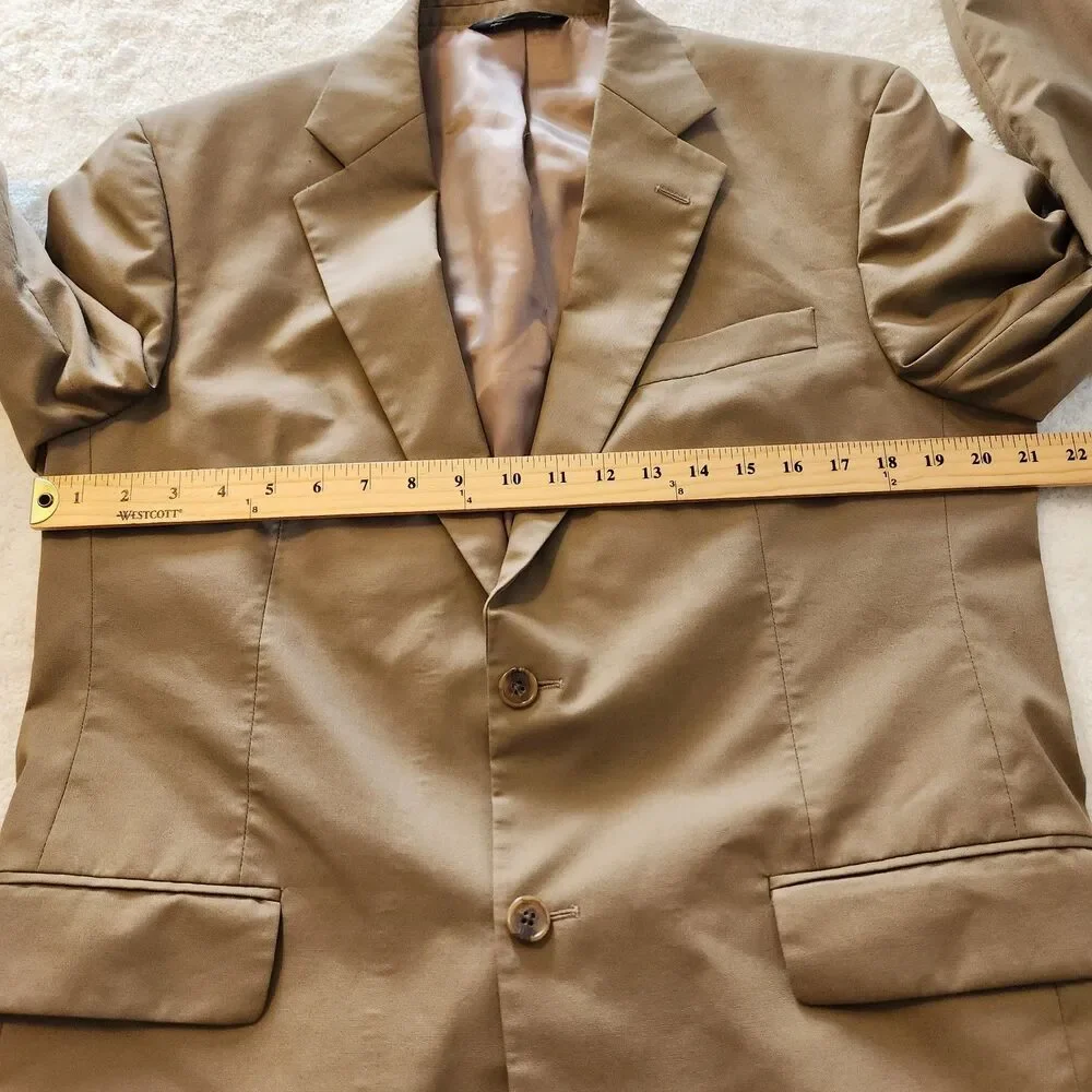 Jos. A. Bank Mens Light Brown Cotton Blend Sport Coat Blazer Jacket Size 41R